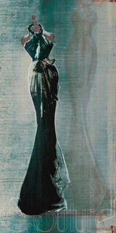 Tonight II Black Ornate Wood Framed Art Print with Double Matting by Venter, Tandi