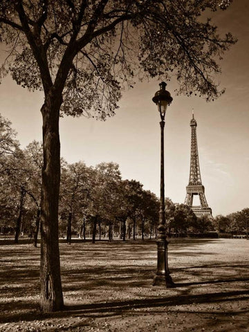 An Afternoon Stroll - Paris I Black Ornate Wood Framed Art Print with Double Matting by Maihara, Jeff