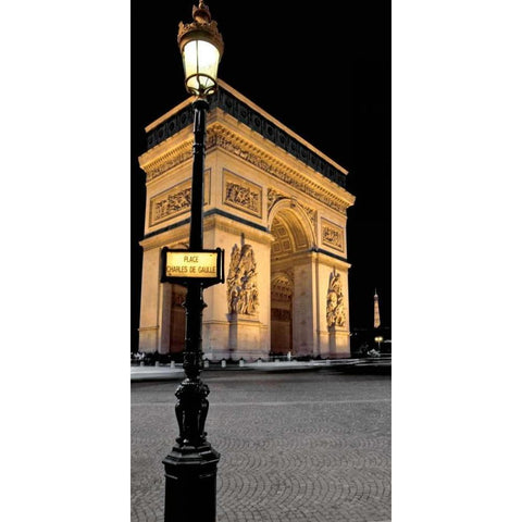 Paris Nights I White Modern Wood Framed Art Print by Maihara, Jeff