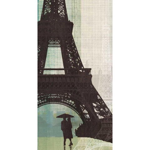 Eiffel Tower I Black Modern Wood Framed Art Print with Double Matting by Venter, Tandi