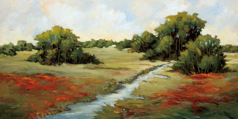Kissimmee Grasslands White Modern Wood Framed Art Print with Double Matting by Baynes, Maija