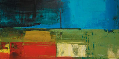 Segments Black Ornate Wood Framed Art Print with Double Matting by Colbert , Peter