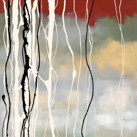 Silver Birch II Black Modern Wood Framed Art Print by Maitland, Laurie