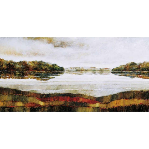 Haliburton Lake Black Modern Wood Framed Art Print by Burdy, Zenon