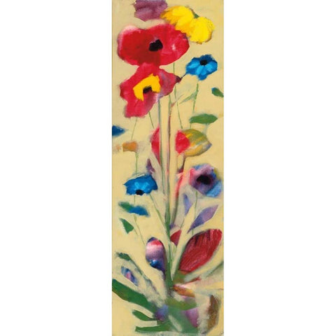 Wildflowers I Black Modern Wood Framed Art Print by Zybala , Jennifer