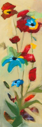 Wildflowers II Black Ornate Wood Framed Art Print with Double Matting by Zybala , Jennifer