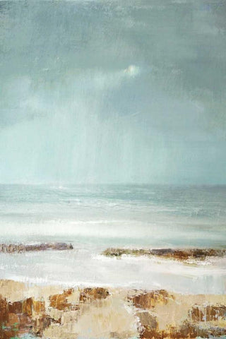 Tideline White Modern Wood Framed Art Print with Double Matting by Gold, Caroline
