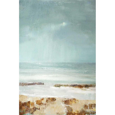 Tideline White Modern Wood Framed Art Print by Gold, Caroline