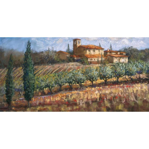 Tuscan Olives White Modern Wood Framed Art Print by Surridge, Malcolm