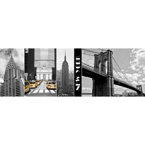 A Glimpse of NY White Modern Wood Framed Art Print by Maihara, Jeff