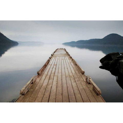 Off Orcas Island Black Modern Wood Framed Art Print with Double Matting by Cahill, Michael