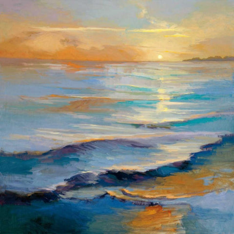 Ocean Overture Gold Ornate Wood Framed Art Print with Double Matting by McMurry, Vicki