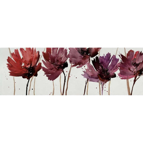 Blushing Blooms Gold Ornate Wood Framed Art Print with Double Matting by Barnes, Natasha