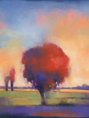 Stranger In Town White Modern Wood Framed Art Print with Double Matting by Anderson, Paul