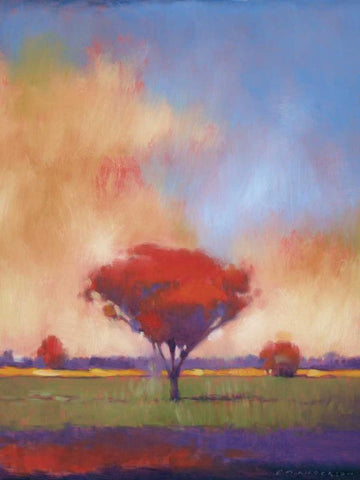 Where Ever You Go White Modern Wood Framed Art Print with Double Matting by Anderson, Paul