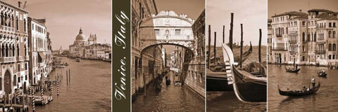 A Glimpse of Venice White Modern Wood Framed Art Print with Double Matting by Maihara, Jeff