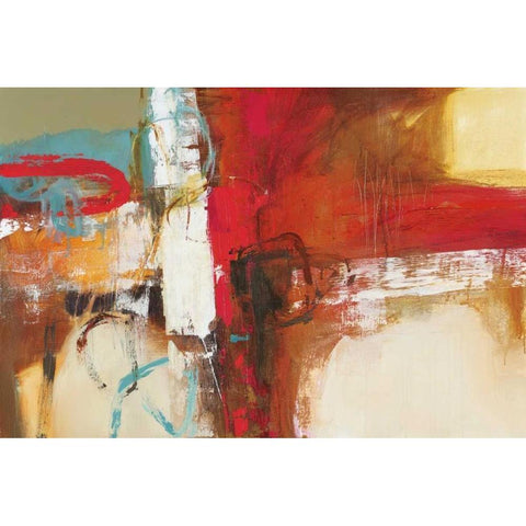 Woven White Modern Wood Framed Art Print by Barnes, Natasha