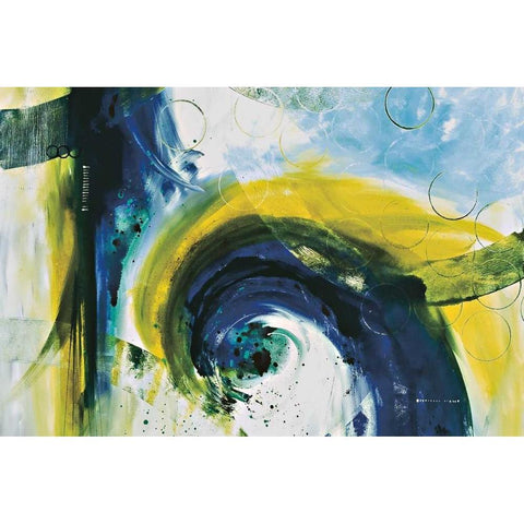 Rainfall Black Modern Wood Framed Art Print by Hawkins, Julie