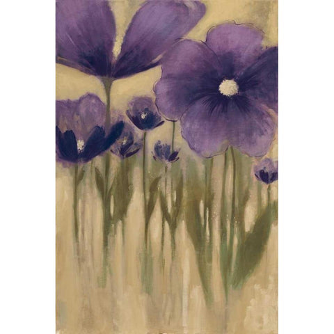 Summer Bloom I Black Modern Wood Framed Art Print with Double Matting by MARIA
