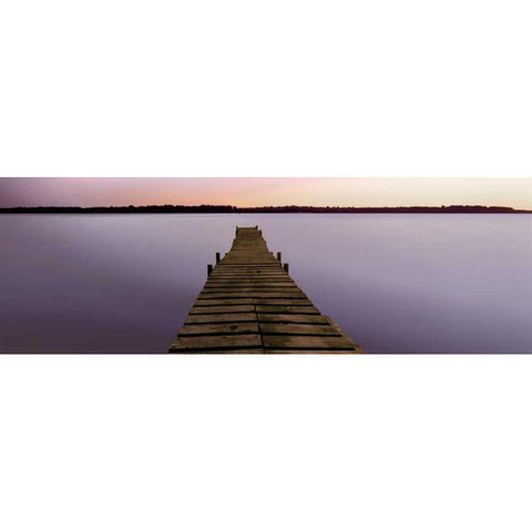 Serenity White Modern Wood Framed Art Print by OKane, Dermot