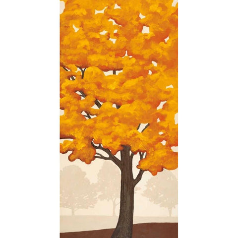 Autumns Glory II Black Modern Wood Framed Art Print with Double Matting by Anderson, Jocelyn