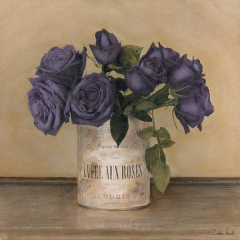 Royal Roses Black Ornate Wood Framed Art Print with Double Matting by Atria, Cristin