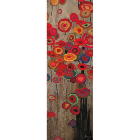 Garden Parade II Black Modern Wood Framed Art Print with Double Matting by Li-Leger, Don