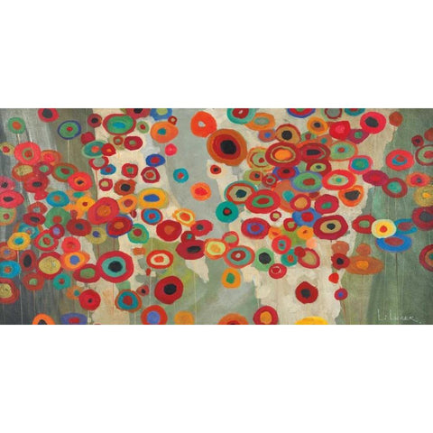 Celebration White Modern Wood Framed Art Print by Li-Leger, Don