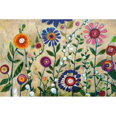 Garden Party Gold Ornate Wood Framed Art Print with Double Matting by Eider, Georgia