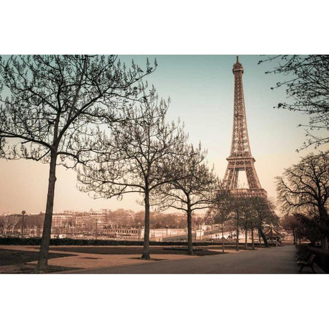 Remembering Paris White Modern Wood Framed Art Print by Frank, Assaf