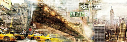 Collage Moments White Modern Wood Framed Art Print with Double Matting by Sola, Bresso