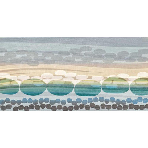 Pebble Beach White Modern Wood Framed Art Print by Venter, Tandi