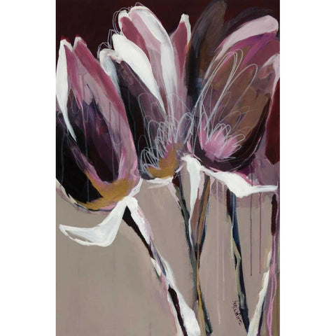 Aubergine Splendor I Black Modern Wood Framed Art Print by Maritz, Angela