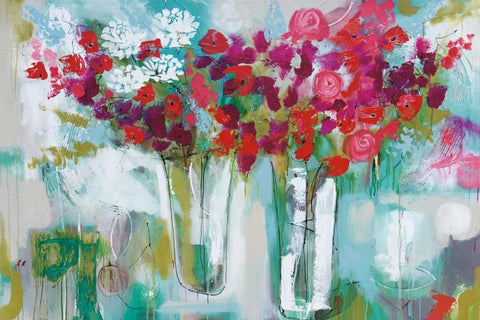 Charmant White Modern Wood Framed Art Print with Double Matting by Brooks, Amanda J.