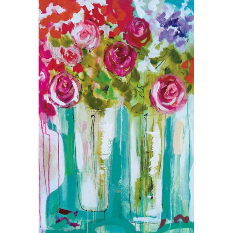 Enchante Black Modern Wood Framed Art Print by Brooks, Amanda J.