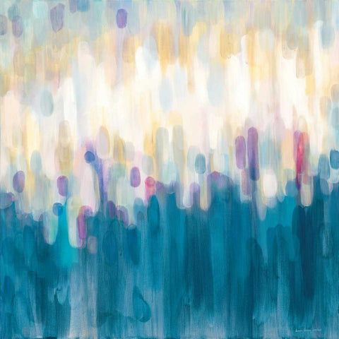 Drops of Indigo Black Modern Wood Framed Art Print with Double Matting by Parker, Karen Lorena