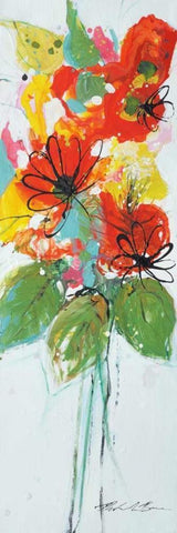 Sensations II White Modern Wood Framed Art Print with Double Matting by Barnes, Natasha