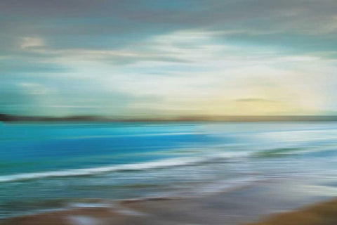Ocean Plains White Modern Wood Framed Art Print with Double Matting by Venter, Tandi