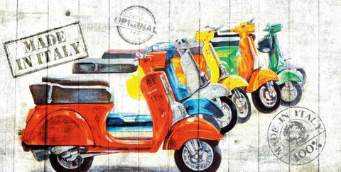 Made In Italy White Modern Wood Framed Art Print with Double Matting by Sola, Bresso