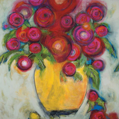 Keyaâ€™s Bouquet  Black Modern Wood Framed Art Print with Double Matting by Eider, Georgia