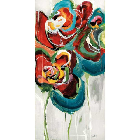 Wasabi Rose II Gold Ornate Wood Framed Art Print with Double Matting by Maritz, Angela