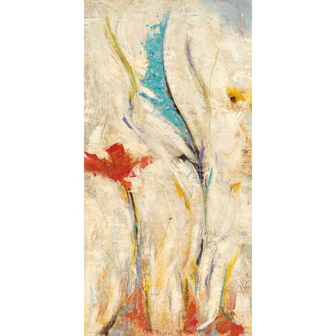 Flores I White Modern Wood Framed Art Print by Santos, Nancy Villarreal