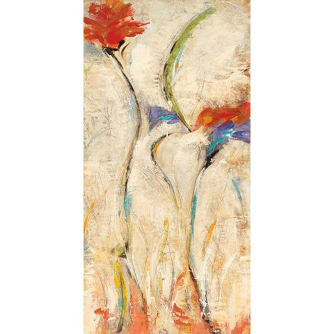 Flores II Black Modern Wood Framed Art Print with Double Matting by Santos, Nancy Villarreal