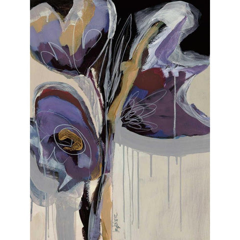 Floral Impressions II White Modern Wood Framed Art Print by Maritz, Angela