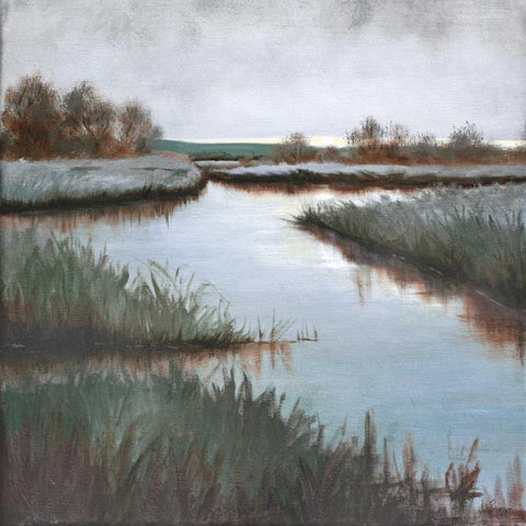 Grey Day Black Modern Wood Framed Art Print by Peterson, Julie