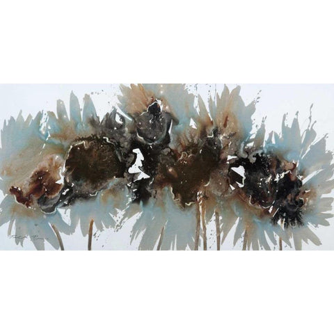 Asian Mist Black Modern Wood Framed Art Print by Barnes, Natasha
