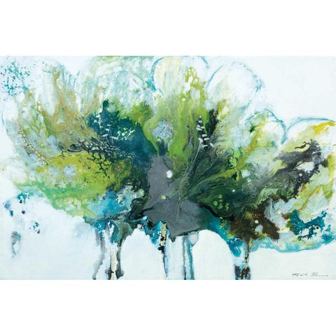 Imperial Frost Black Modern Wood Framed Art Print by Barnes, Natasha