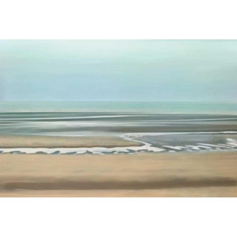 Seaside Black Modern Wood Framed Art Print with Double Matting by Venter, Tandi