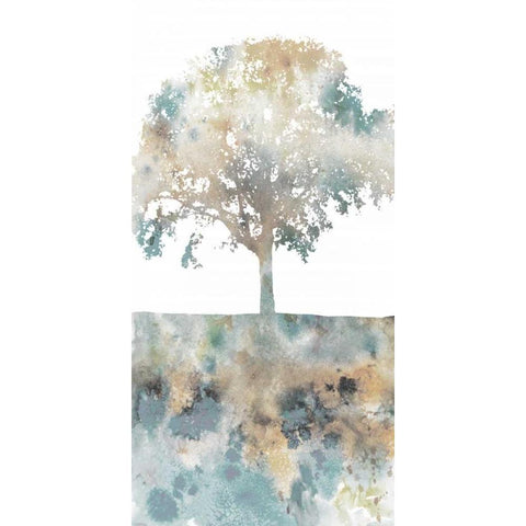 Water Tree I Gold Ornate Wood Framed Art Print with Double Matting by Fontaine, Stephane
