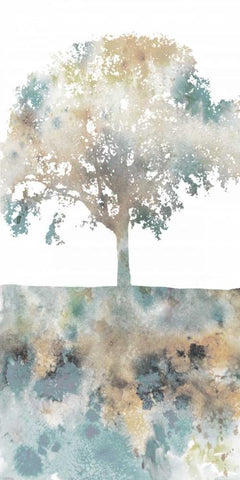 Water Tree I Black Ornate Wood Framed Art Print with Double Matting by Fontaine, Stephane